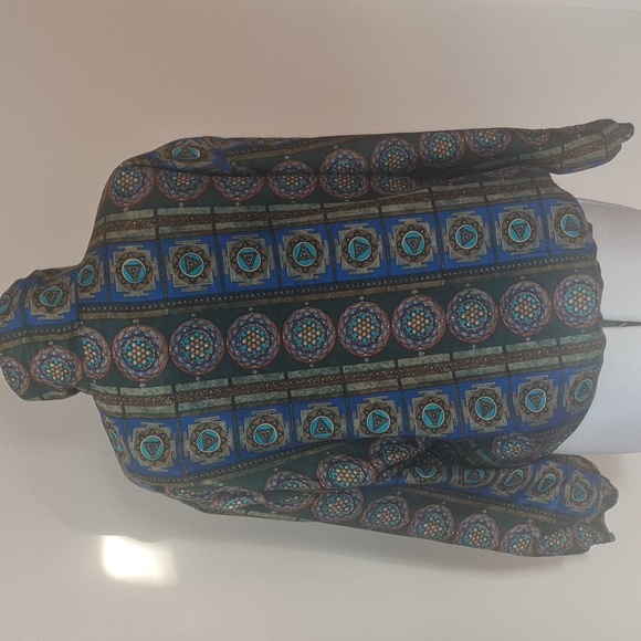 Unique Vintage Coaco Womens Size Large Printed Silk Zip Bomber Jacket 80s 90s - Picture 14 of 17